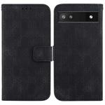 For Google Pixel 6a Double 8-shaped Embossed Leather Phone Case(Black)