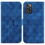 For ZTE Blade A72 / V40 Vita Double 8-shaped Embossed Leather Phone Case(Blue)