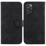 For ZTE Blade A72 / V40 Vita Double 8-shaped Embossed Leather Phone Case(Black)