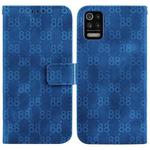 For LG K52 / K62 / Q52 Double 8-shaped Embossed Leather Phone Case(Blue)