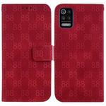 For LG K52 / K62 / Q52 Double 8-shaped Embossed Leather Phone Case(Red)