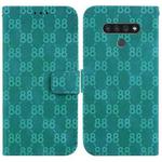 For LG Stylo 6 / K71 Double 8-shaped Embossed Leather Phone Case(Green)