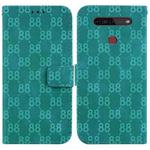For LG K41S / K51S Double 8-shaped Embossed Leather Phone Case(Green)