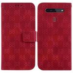 For LG K41S / K51S Double 8-shaped Embossed Leather Phone Case(Red)