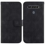 For LG K61 Double 8-shaped Embossed Leather Phone Case(Black)