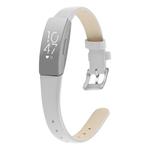For Fitbit Inspire / Inspire HR Cowhide Leather C Type  Watch Band, Size:S(White)