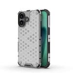 For iPhone 17 Honeycomb Shockproof Phone Case(White)