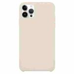 Solid Silicone Phone Case For iPhone 15 Pro Max(Beige)