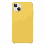 Solid Silicone Phone Case For iPhone 15 Plus(Yellow)