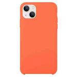 Solid Silicone Phone Case For iPhone 15 Plus(Orange)