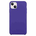 Solid Silicone Phone Case For iPhone 15 Plus(Dark Purple)