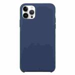 For iPhone 16 Pro Max Solid Silicone Phone Case(Dark Blue)