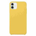 For iPhone 16 Solid Silicone Phone Case(Yellow)