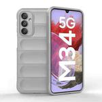 For Samsung Galaxy M34 5G India Magic Shield TPU + Flannel Phone Case(Grey)