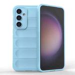 For Samsung Galaxy S23 FE 5G Magic Shield TPU + Flannel Phone Case(Light Blue)