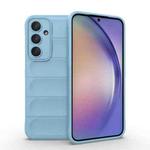For Samsung Galaxy A35 5G Magic Shield TPU + Flannel Phone Case(Light Blue)