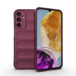 For Samsung Galaxy M15 5G Global Magic Shield TPU + Flannel Phone Case(Wine Red)