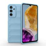 For Samsung Galaxy M55 5G Magic Shield TPU + Flannel Phone Case(Light Blue)