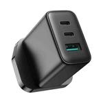 JOYRO0M JR-TCF10 32W Dual USB-C/Type-C+USB Fast Charger, Plug:UK Plug(Black)