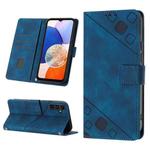For Samsung Galaxy S23 FE 5G Skin-feel Embossed Leather Phone Case(Blue)