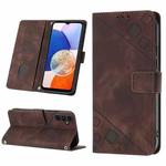 For Samsung Galaxy S23 FE 5G Skin-feel Embossed Leather Phone Case(Brown)