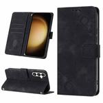 For Samsung Galaxy S24+ 5G Skin-feel Embossed Leather Phone Case(Black)