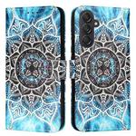 For Samsung Galaxy M55 Colored Drawing Pattern Plain Weave Leather Phone Case(Undersea Mandala)