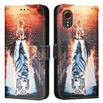 For Samsung Galaxy Xcover7 Colored Drawing Pattern Plain Weave Leather Phone Case(Cats And Tigers)