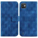 For Wiko Y82 Double 8-shaped Embossed Leather Phone Case(Blue)