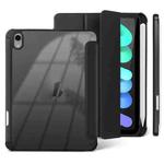 For iPad mini 6 3-folding Acrylic Smart Leather Tablet Case(Black)