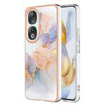 For Honor 90 5G Electroplating IMD TPU Phone Case(White Marble)