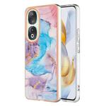 For Honor 90 5G Electroplating IMD TPU Phone Case(Blue Marble)