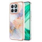 For Honor X8b Electroplating IMD TPU Phone Case(White Marble)