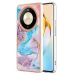 For Honor X9b Electroplating IMD TPU Phone Case(Blue Marble)