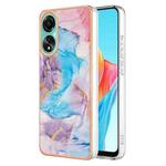 For OPPO A78 4G Electroplating IMD TPU Phone Case(Blue Marble)