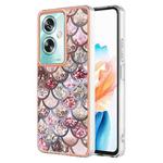 For OPPO A79 5G Global Electroplating IMD TPU Phone Case(Pink Scales)