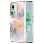 For OPPO Reno11 5G Global Electroplating IMD TPU Phone Case(White Marble)