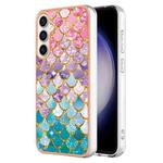 For Samsung Galaxy S23 FE 5G Electroplating IMD TPU Phone Case(Colorful Scales)