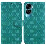 For Honor 90 Lite Double 8-shaped Embossed Leather Phone Case(Green)