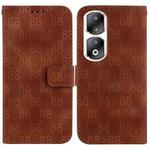 For Honor X5 Double 8-shaped Embossed Leather Phone Case(Brown)