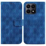 For Honor X7a Double 8-shaped Embossed Leather Phone Case(Blue)