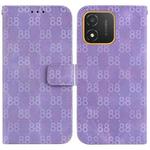 For Honor 80 SE Double 8-shaped Embossed Leather Phone Case(Purple)