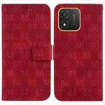 For Honor 80 SE Double 8-shaped Embossed Leather Phone Case(Red)