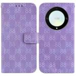 For Honor 80 Double 8-shaped Embossed Leather Phone Case(Purple)