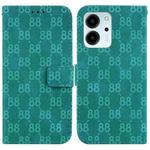 For Honor X8 5G Double 8-shaped Embossed Leather Phone Case(Green)