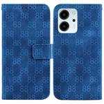 For Honor X8 5G Double 8-shaped Embossed Leather Phone Case(Blue)