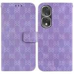 For Honor 70 Double 8-shaped Embossed Leather Phone Case(Purple)