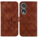 For Honor 70 Double 8-shaped Embossed Leather Phone Case(Brown)