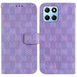 For Honor X7 Double 8-shaped Embossed Leather Phone Case(Purple)