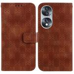 For Honor 50 Lite / Huawei nova 8i Double 8-shaped Embossed Leather Phone Case(Brown)
